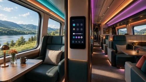 Éclairage d'ambiance « Rail » : un seul aménagement intérieur, de nombreuses ambiances.