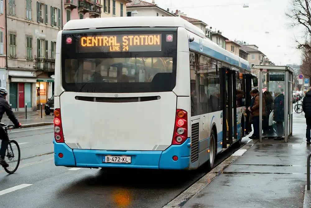 Affichage de la destination dans le bus - Vue arrière