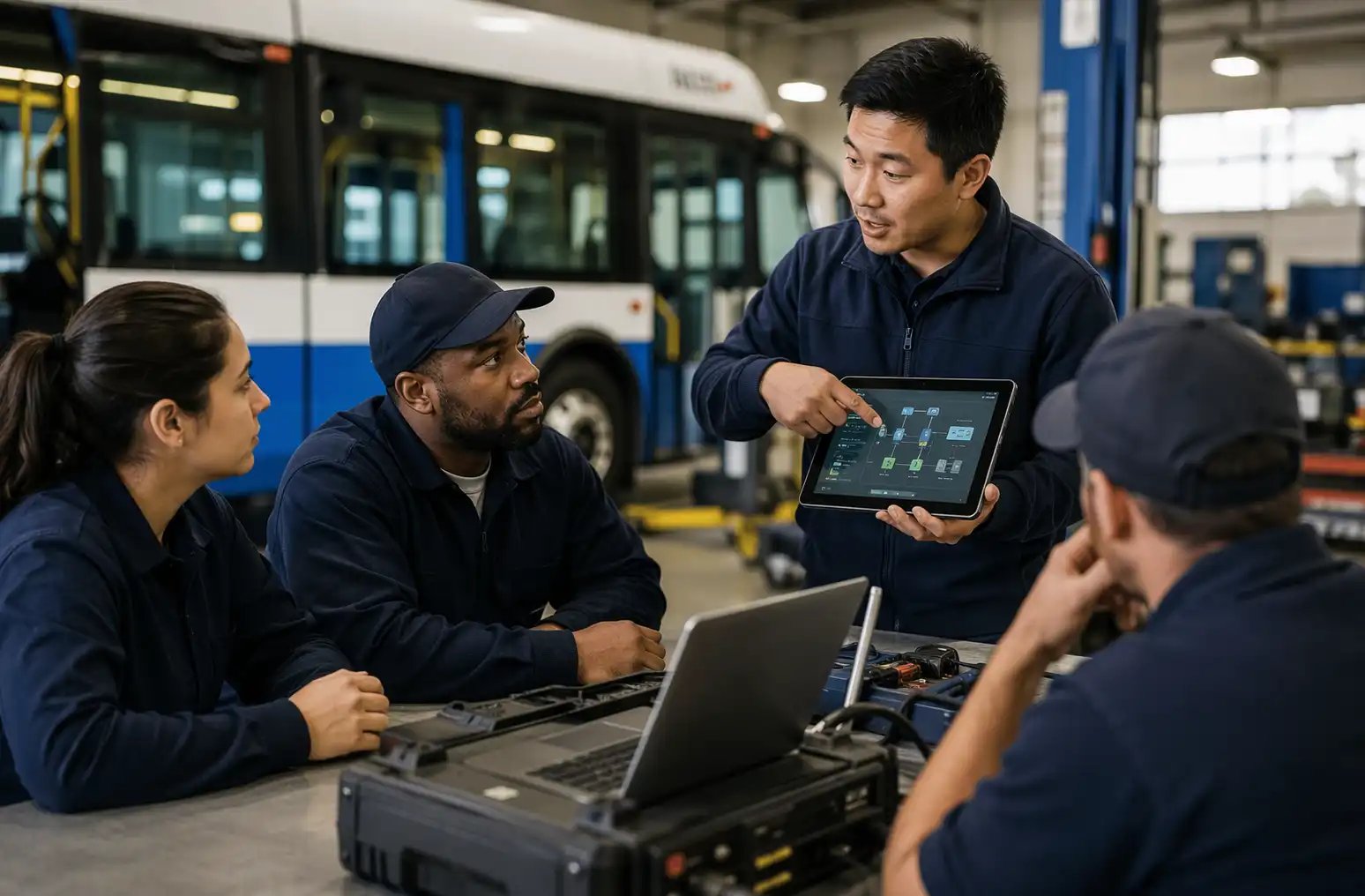 Formation sur site consacrée aux solutions pour bus