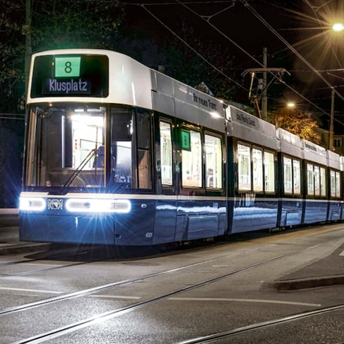 Panneau d'affichage de la destination du tramway